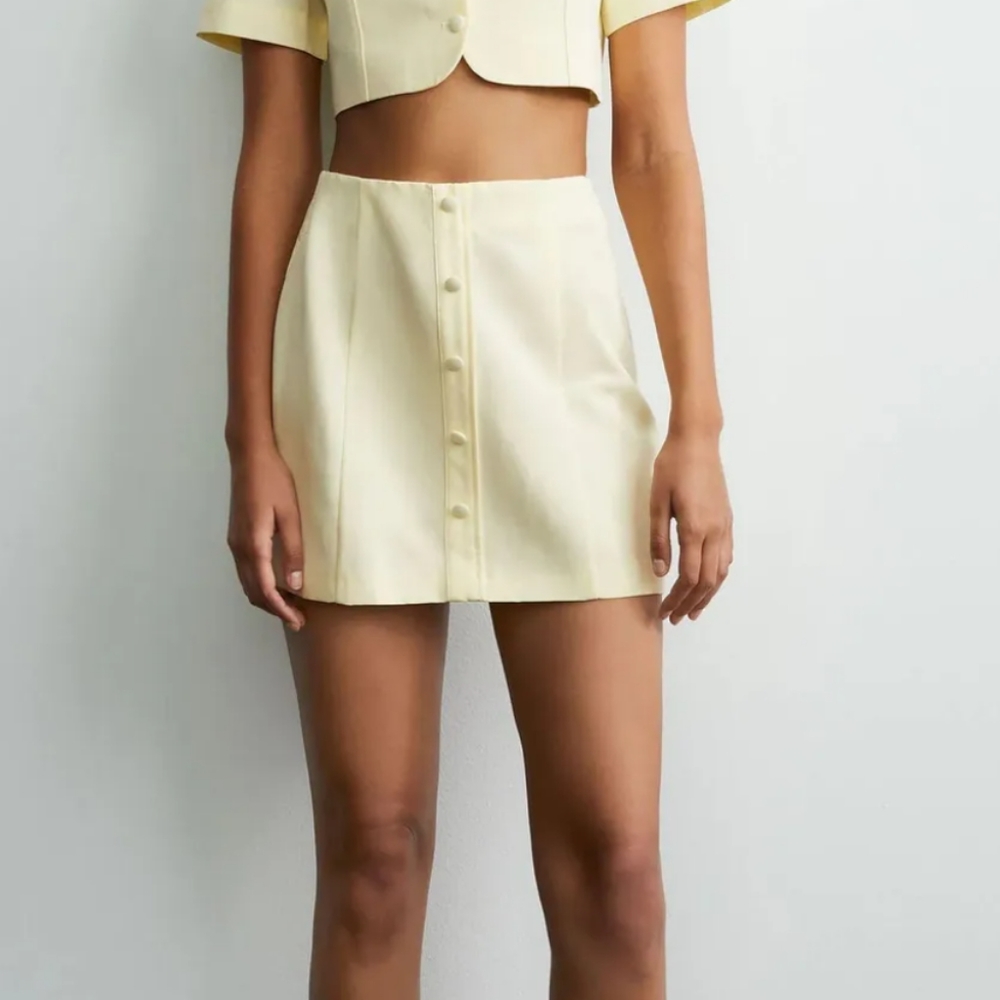 Zara Linen Blend Mini Skirt